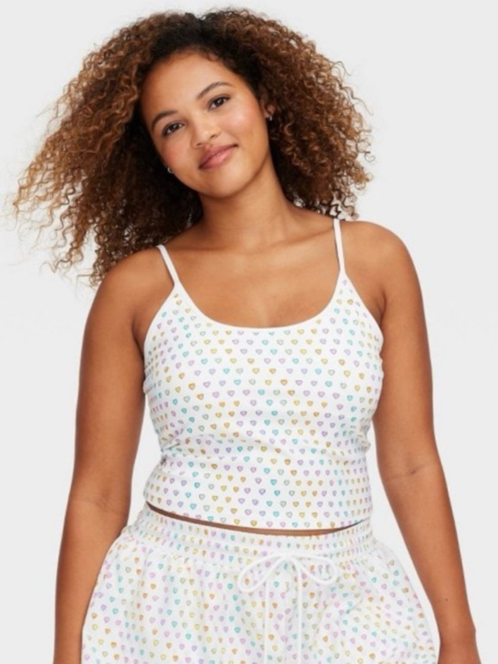Roller Rabbit x Target Disco Heart Print Cropped Tank